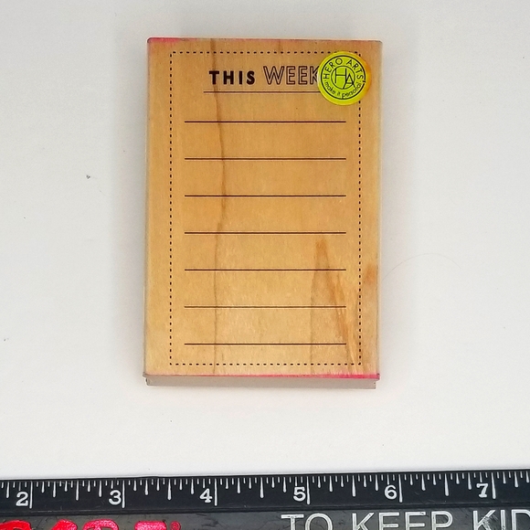 Hero Arts "This Weeks Planner" List Wooden Rubber Stamp - Picture 2 of 3